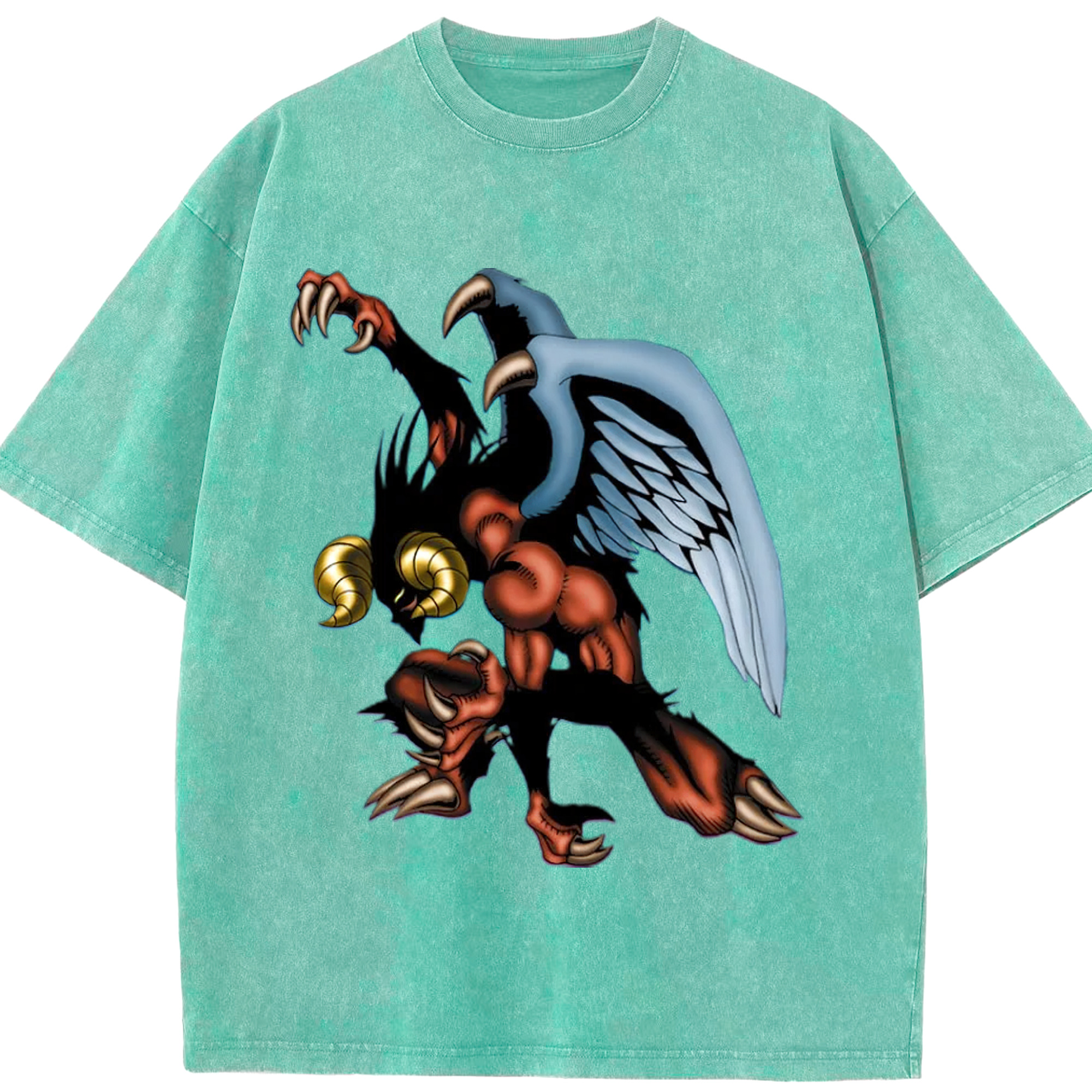 （画像用） 遊☆戯☆王 Yu-Gi-Oh! 綿100% ヴィンテージ風 半袖Tシャツ（フロントプリント）